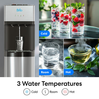 Brio Self-Cleaning Bottom-Load Water Cooler - Stainless Steel