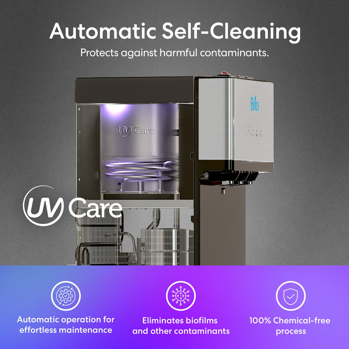 Brio Self-Cleaning Bottom-Load Water Cooler - Stainless Steel