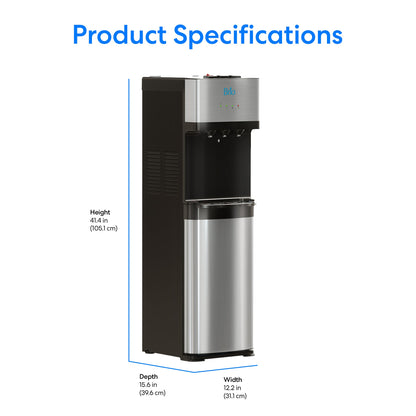 Brio Self-Cleaning Bottom-Load Water Cooler - Stainless Steel